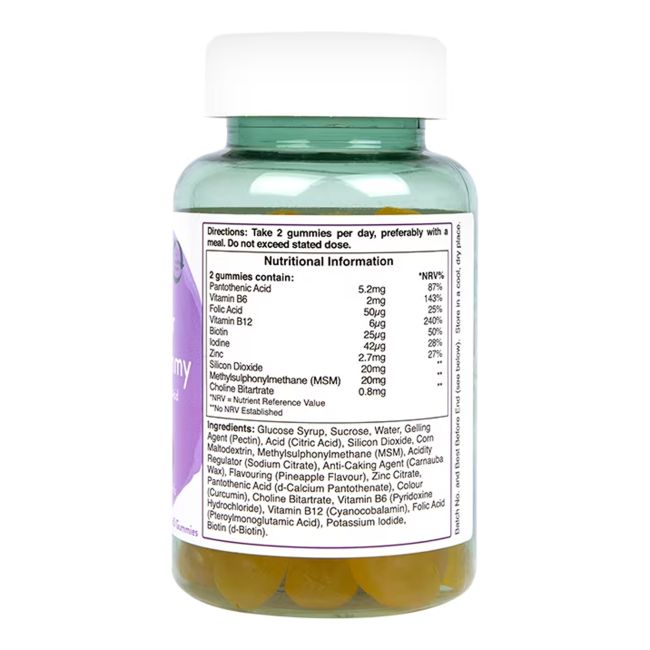H&B VEGAN vitaminai odai, plaukams ir nagams, 60 guminukų