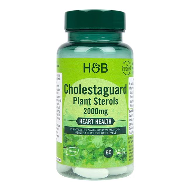 H&B CHOLESTAGUARD augaliniai steroliai 2000 mg, 60 tablečių