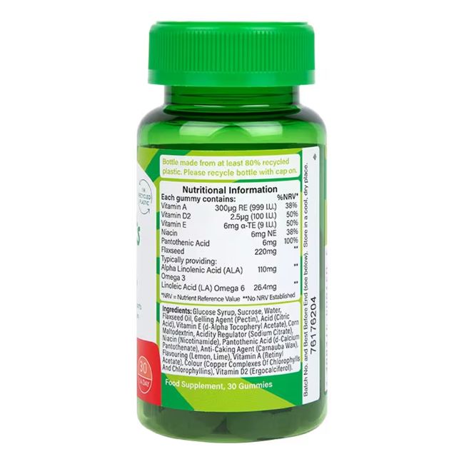 H&B Vaikams Multivitaminai + OMEGA 3, 30 guminukų