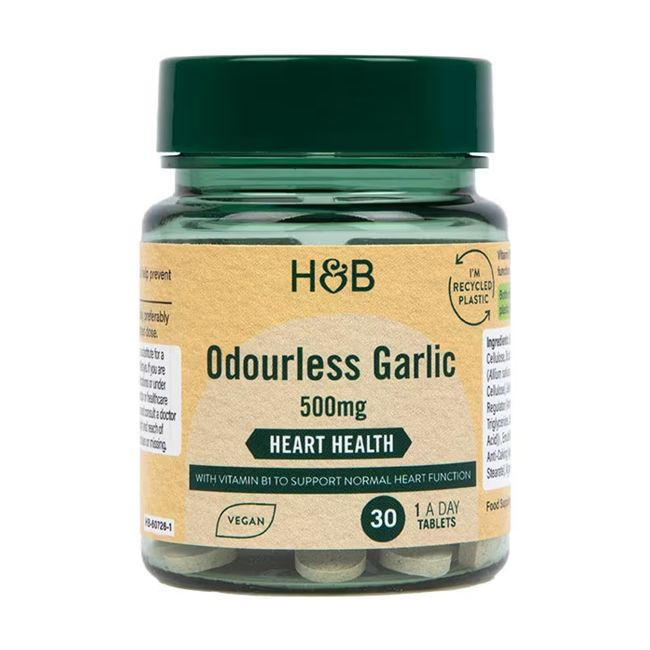H&B Bekvapis česnakas 500 MG, 30 tablečių