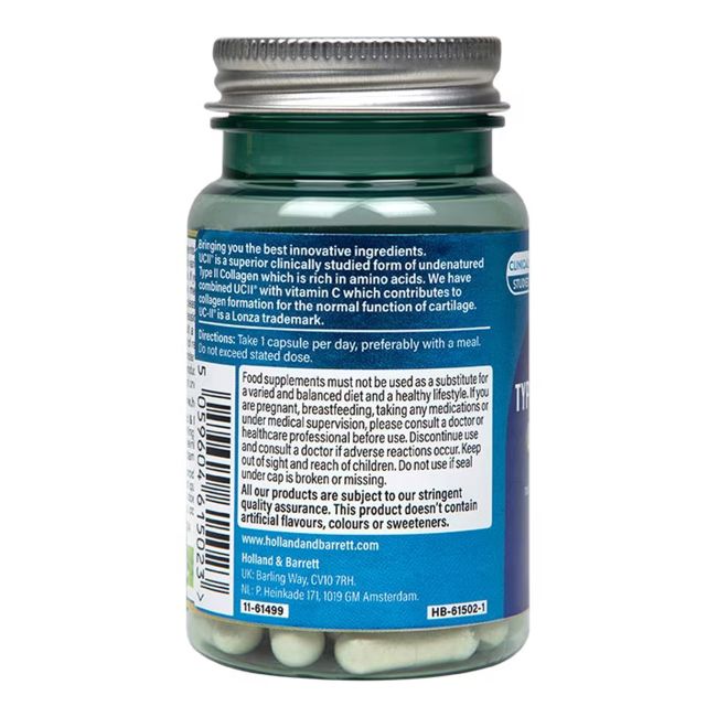 H&B UCII® Antro tipo kolagenas 40 MG, 30 kapsulių