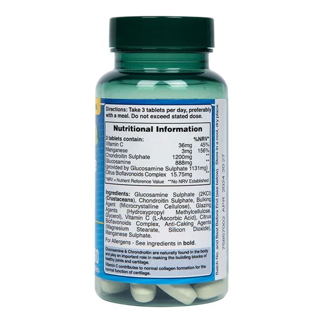 H&B HIGH STRENGTH gliukozamino sulfatas ir chrondroitinas, sąnariams, 60 tablečių