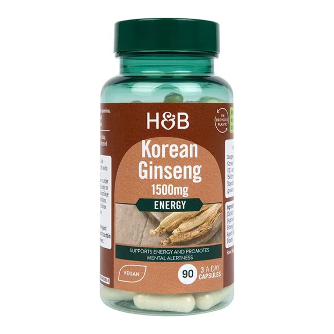 H&B Korėjietiškas ženšenis 1500 MG, 90 kapsulių