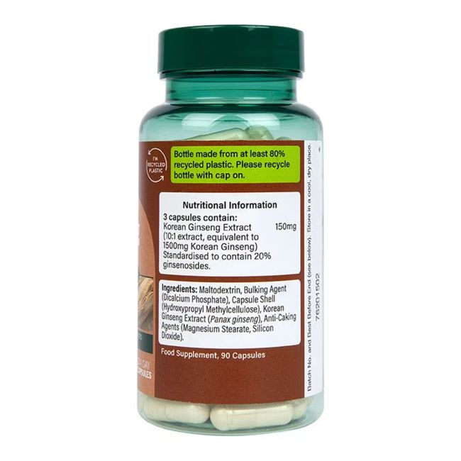 H&B Korėjietiškas ženšenis 1500 MG, 90 kapsulių