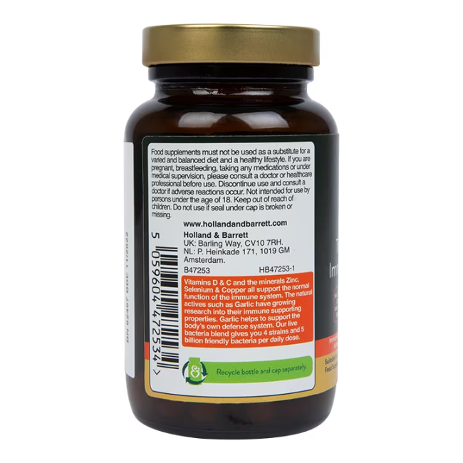 H&B EXPERT IMMUNITY HIGH STRENGTH TRIPLE ACTION IMMUNE, imunitetui, 60 kaps.