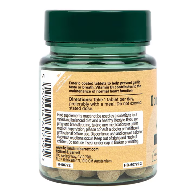H&B Bekvapis česnakas 1000 MG, 60 tablečių