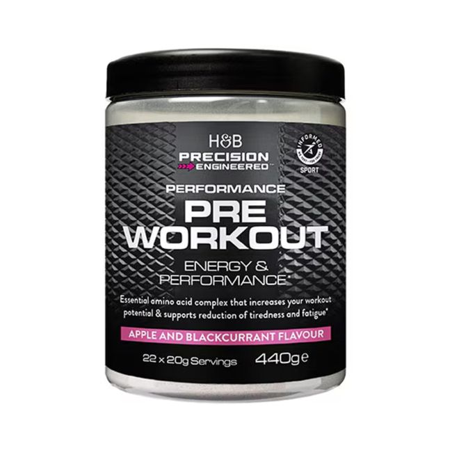 H&B PRECISION ENGINEERED PERFORMANCE PRE WORKOUT milteliai, 440 g