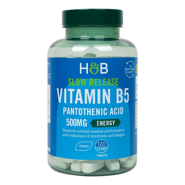 H&B Vitaminas B5 (pantoteno rūgštis) 500 MG, 120 tablečių