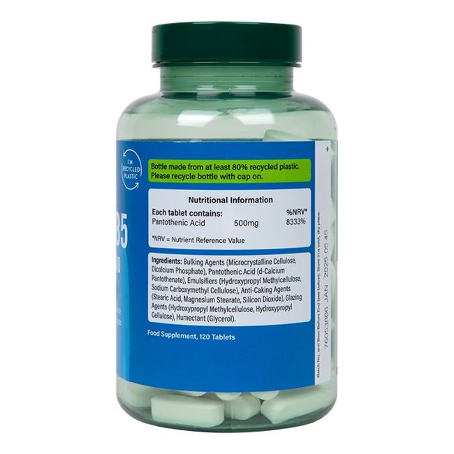 H&B Vitaminas B5 (pantoteno rūgštis) 500 MG, 120 tablečių