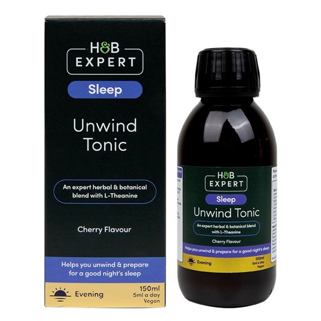H&B EXPERT SLEEP UNWIND TONIC maisto papildas miegui, geriamasis skystis, 150 ml