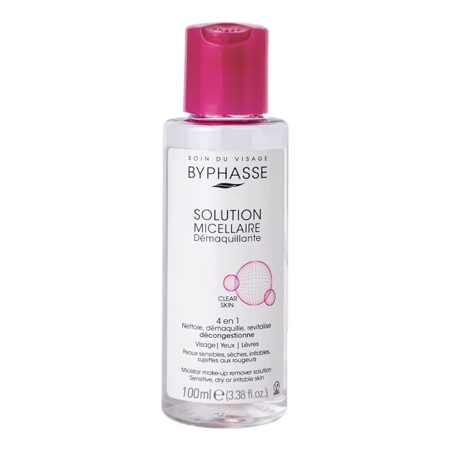 BYPHASSE SOLUTION CLEAR SKIN 4 IN 1 micelinis vanduo, 100 ml