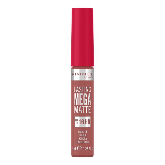 RIMMEL LASTING MEGA MATTE skystieji lūpų dažai, 7,4 ml