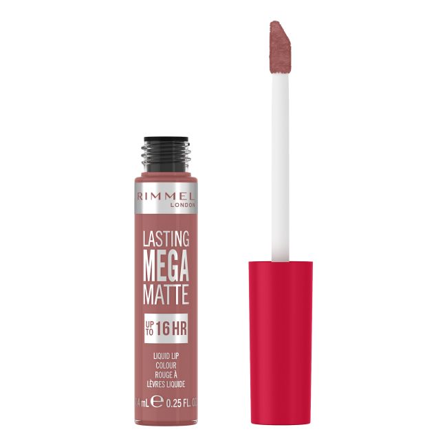 RIMMEL LASTING MEGA MATTE skystieji lūpų dažai, 7,4 ml