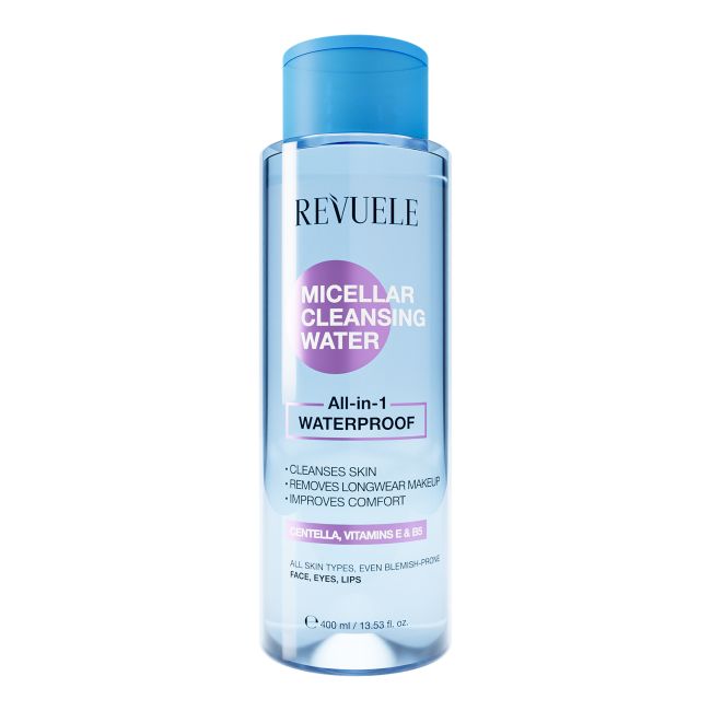 REVUELE ALL-IN-1 WATERPROOF micelinis valomasis vanduo, 400 ml