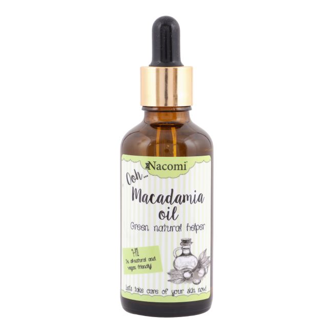 NACOMI MACADAMIA OIL veido, kūno ir plaukų aliejus, 50 ml
