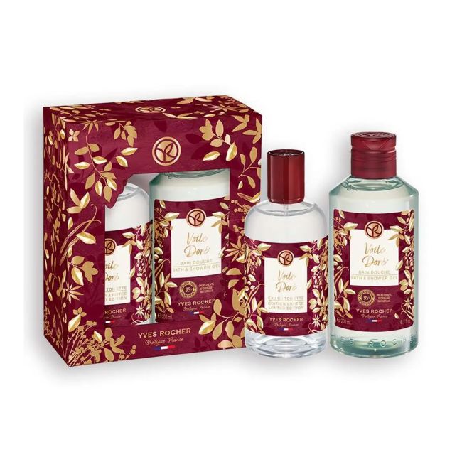 YVES ROCHER VOILE DORE tualetinis vanduo ir vonios, dušo želė (100 + 200 ml)