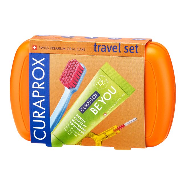 CURAPROX TRAVEL SET kelioninis dantų priežiūros rinkinys