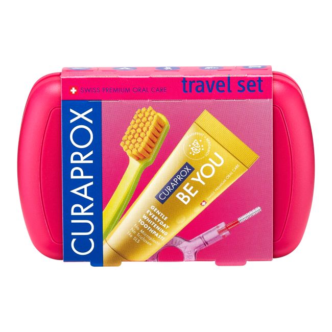 CURAPROX TRAVEL SET BE YOU kelioninis dantų priežiūros rinkinys