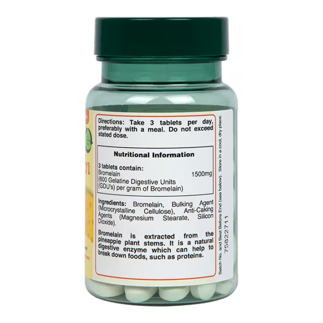 H&B bromelainas 1500 mg, 60 tablečių