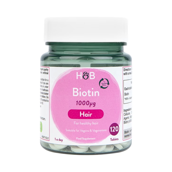 H&B biotinas 1000 µg, 120 tablečių