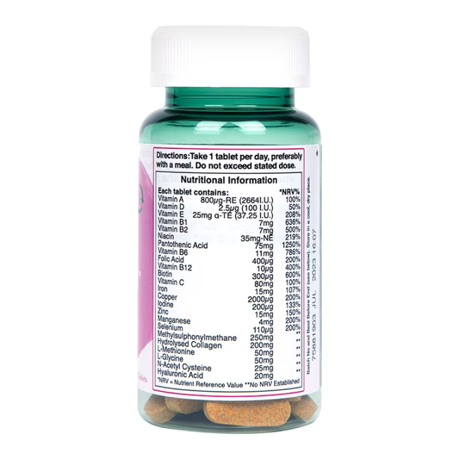 H&B vitaminai plaukams, 60 tablečių