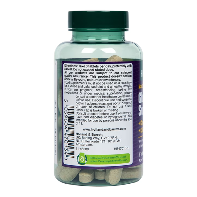 H&B MAXIMUM STRENGTH gliukozaminas, chondritinas, MSM ir kolagenas, 90 tablečių