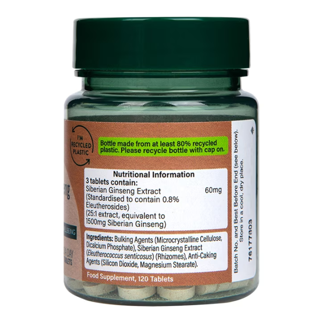 H&B Sibirietiškas ženšenis 1500 mg, 120 tablečių
