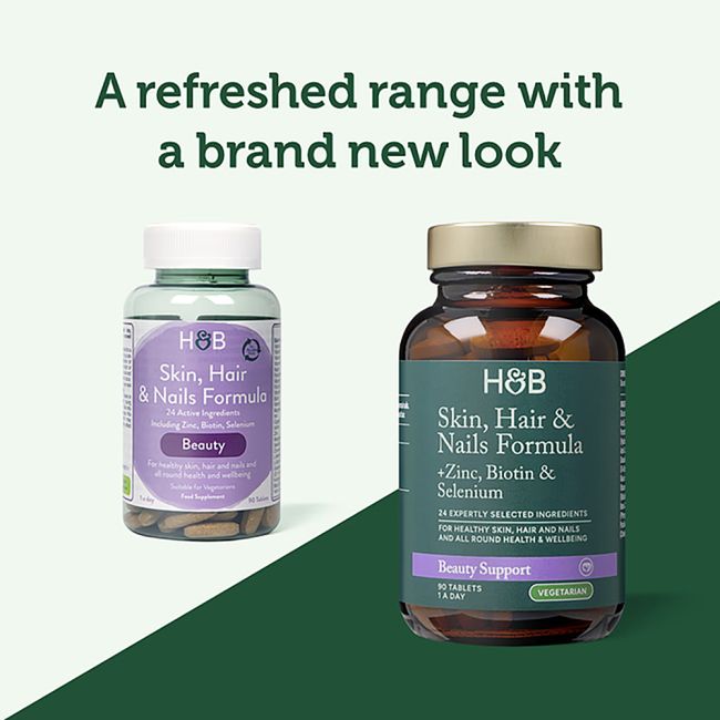H&B vitaminai odai, plaukams ir nagams, 90 tablečių
