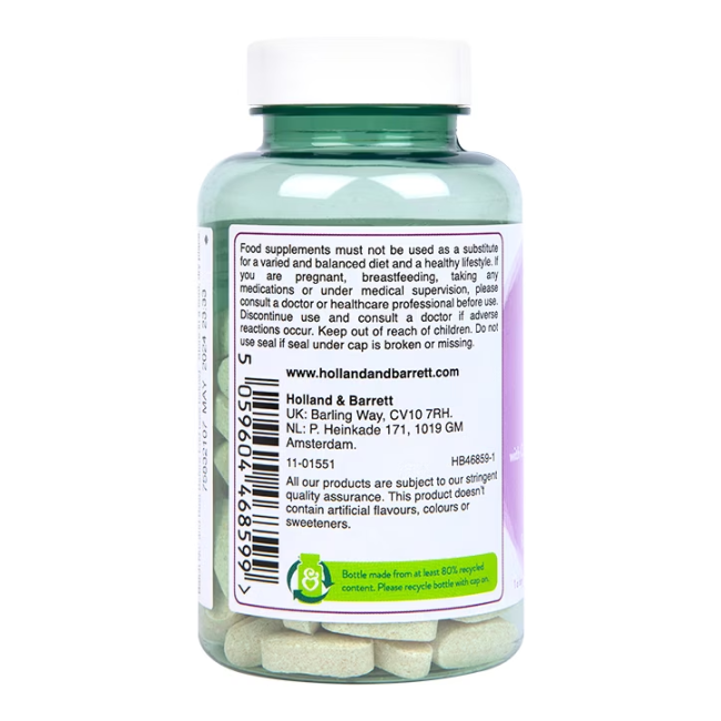 H&B VEGAN silicio kompleksas, 90 tablečių