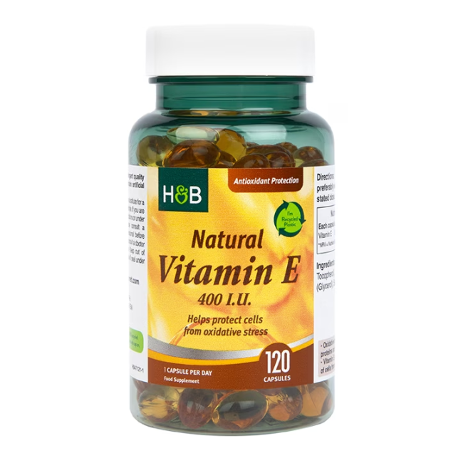 H&B vitaminas E 400 µg, 120 kapsulių