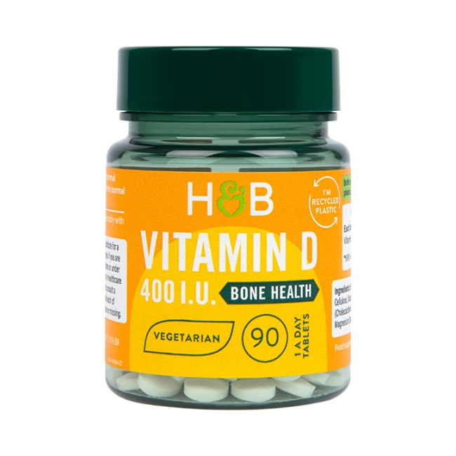 H&B vitaminas D3 400 TV, 90 tablečių