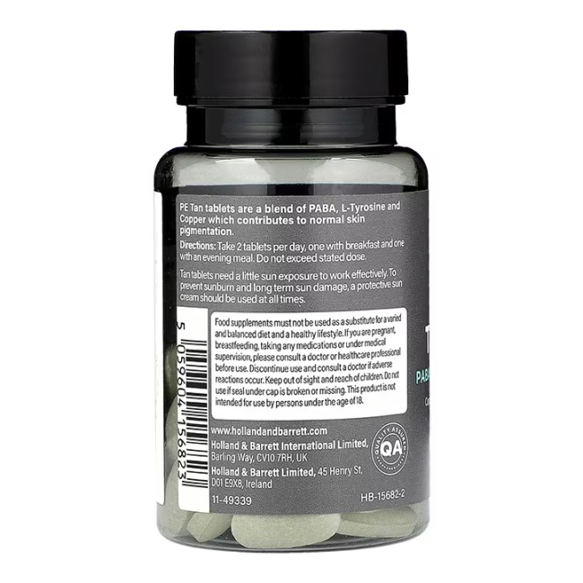 H&B PRECISION ENGINEERED TAN TABLETS įdegiui, 60 kapsulių