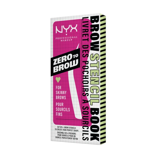 NYX PROFESSIONAL MAKEUP ZERO TO BROW antakių šablonai (4 vnt.)