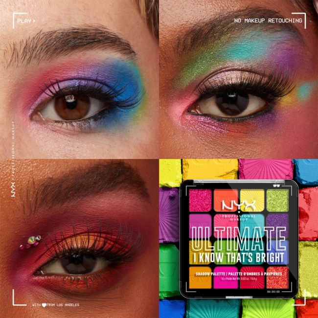 NYX PROFESSIONAL MAKEUP ULTIMATE akių vokų šešėlių paletė (16 X 0,8 g)