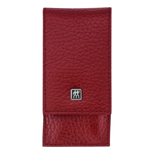 ZWILLING CLASSIC LEATHER CASE RED manikiūro rinkinys