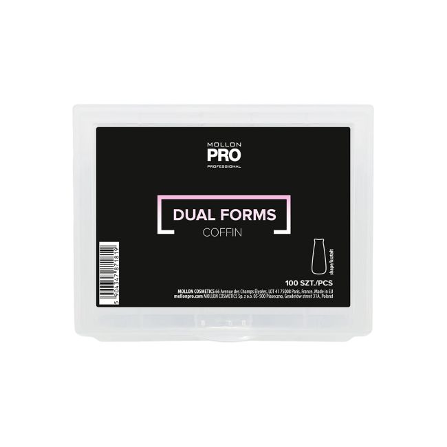 MOLLON PRO DUAL FORMS COFFIN nagų priauginimo formos (100 vnt.)