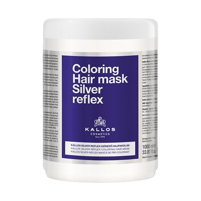 KALLOS SILVER REFLEX plaukų kaukė, 1000 ml