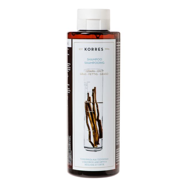 KORRES LIQUORICE AND URTICA plaukų šampūnas, 250 ml
