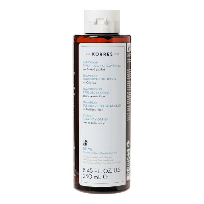 KORRES LIQUORICE AND URTICA plaukų šampūnas, 250 ml