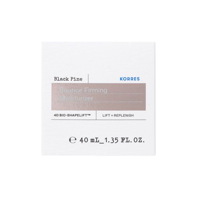 KORRES BLACK PINE BOUNCE FIRMING MOISTURIZER veido kremas, 40 ml