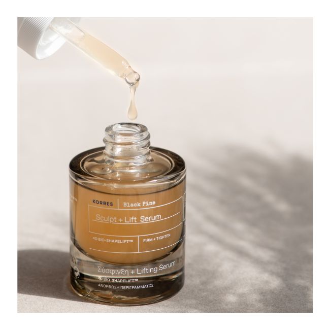 KORRES BLACK PINE SCULPT + LIFT veido serumas, 30 ml