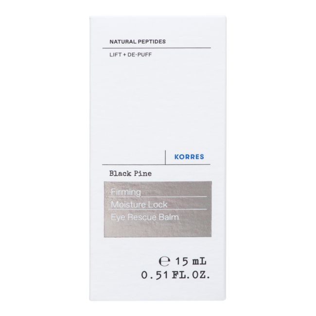 KORRES BLACK PINE FIRMING MOISTURE LOCK RESCUE paakių balzamas, 15 ml