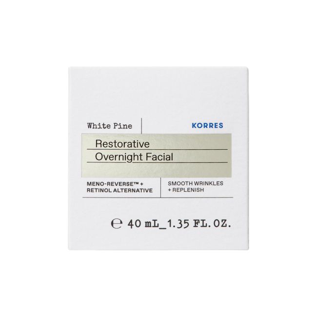 KORRES WHITE PINE RESTORATIVE OVERNIGHT naktinis veido kremas, 40 ml
