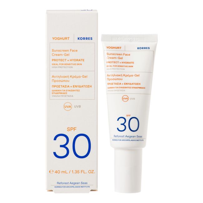 KORRES YOGHURT SPF30 apsauginis veido kremas želė nuo saulės, 50 ml