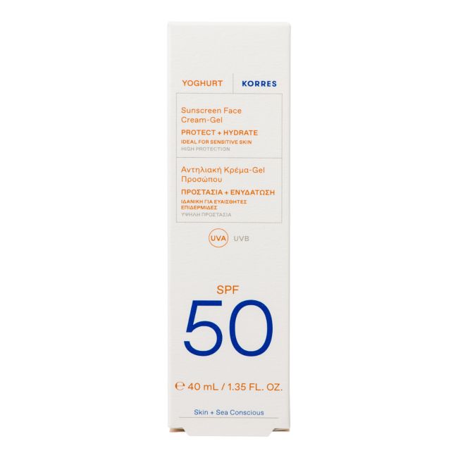 KORRES YOGHURT SPF50 apsauginis veido kremas nuo saulės, 50 ml