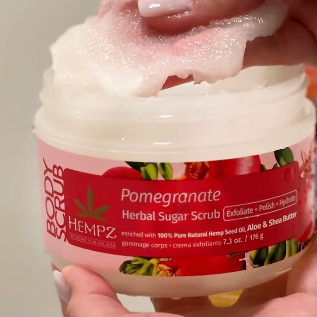 HEMPZ POMEGRANATE HERBAL SUGAR kūno šveitiklis, 176 g