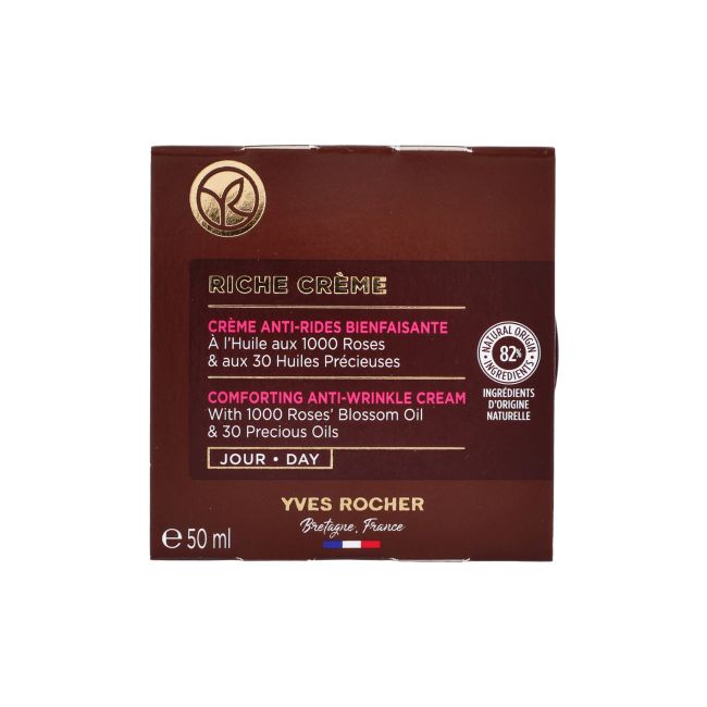 YVES ROCHER RICHE CREME COMFORTING ANTI-WRINKLE dieninis kremas, 50 ml