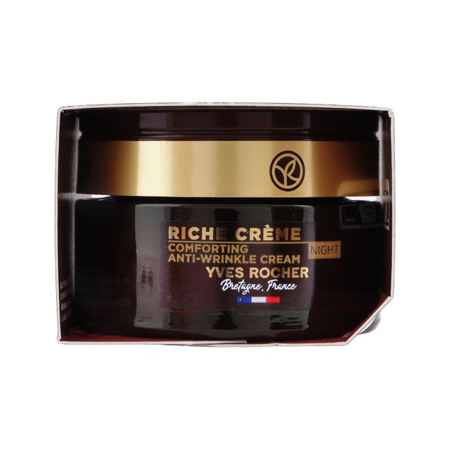 YVES ROCHER RICHE CREME COMFORTING ANTI-WRINKLE naktinis veido kremas, 50 ml