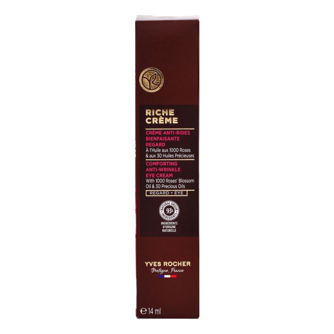 YVES ROCHER RICHE CREME COMFORTING ANTI-WRINKLE paakių kremas, 14 ml