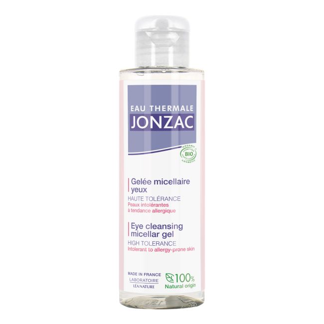 EAU THERMALE JONZAC HIGH TOLERANCE micelinė želė akių makiažui valyti, 100 ml